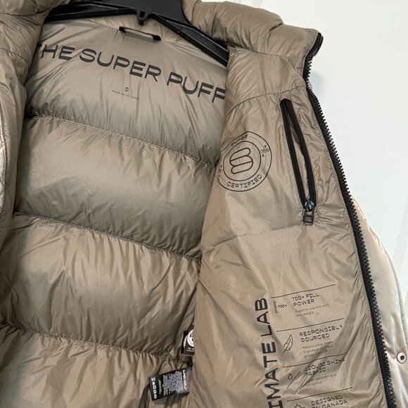 Aritzia The Super Puff Liquid Shine Puffer Jacket S Taupe | $325 Retail - Picture 7 of 10